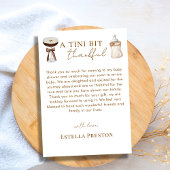 エスプレッソエレガントマルティーニ&ベビーボトルベビーシャワー サンキューカード