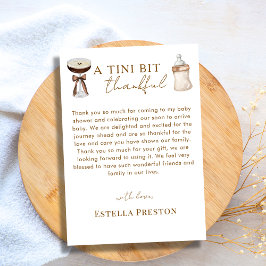 エスプレッソエレガントマルティーニ&ベビーボトルベビーシャワー サンキューカード