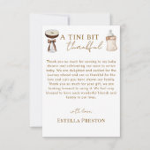 エスプレッソエレガントマルティーニ&ベビーボトルベビーシャワー サンキューカード (正面)