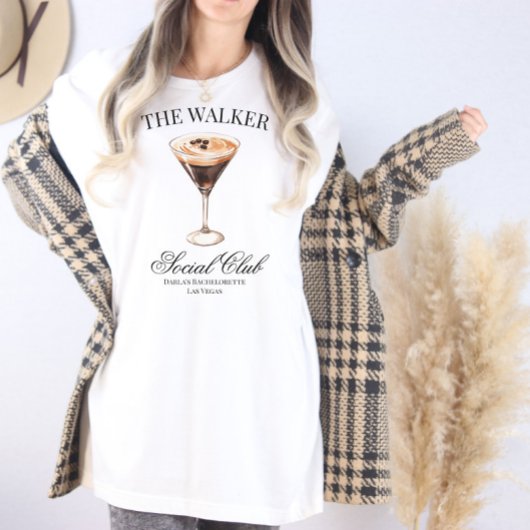エスプレッソカクテルラグジュアリーソーシャルクラブバチェロレッテ Tシャツ