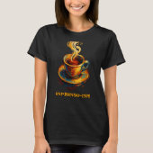 エスプレッソコーヒーカップの表現主義絵画 Tシャツ (正面)