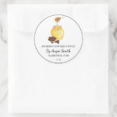 エスプレッソシンプルコーヒー入り蜂蜜ラベル ラウンドシール (バッグ)