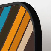 エスプレッソストライプのドリフト ピックルボールラケット (左詳細)