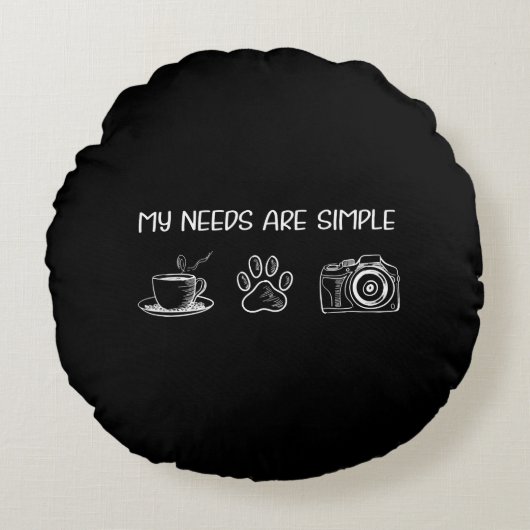 エスプレッソドスラーオーストラリア羊飼いブルドッグフォトグラ ラウンドクッション (正面)