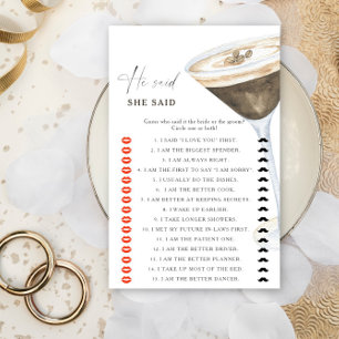 エスプレッソブライダルシャワー彼は彼女はゲームを言った