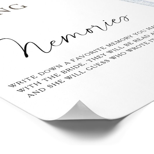 エスプレッソブライダルシャワー花嫁との思い出 ポスター (角)