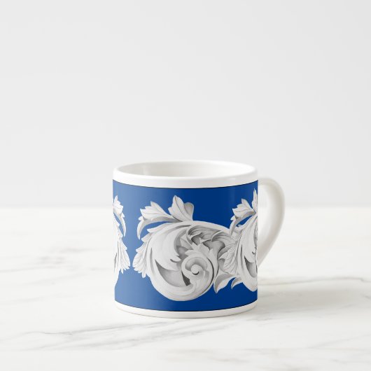 エスプレッソマグカップ上の大理石テンドリル エスプレッソカップ (正面右)