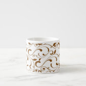 エスプレッソマグブラウン渦巻き エスプレッソカップ (正面)