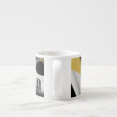 エスプレッソマグ抽象芸術アート白黒金ゴールド エスプレッソカップ (裏面)