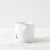 エスプレッソマグ抽象芸術アート白黒金ゴールド エスプレッソカップ (裏面)