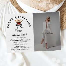 エスプレッソマティーニちょっと年をとった40歳の誕生日写真 招待状