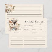 エスプレッソマティーニのレシピカード　ブライダルシャワー 招待状 (正面/裏面)