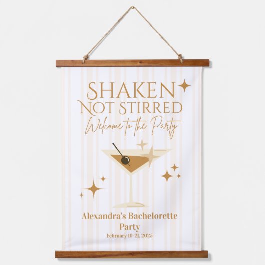 エスプレッソマティーニ独身最後の夜会 吊り下げ型タペストリー (正面)