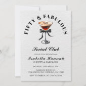 エスプレッソマティーニ ちょっぴり年上 50歳誕生日パーティー 招待状 (正面)