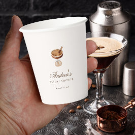 エスプレッソマティーニ コーヒーテーマ ブライダルシャワーパーティー 紙コップ