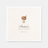 エスプレッソマティーニ コーヒーテーマ ブライダルシャワー パーティー スタンダードカクテルナプキン (正面)