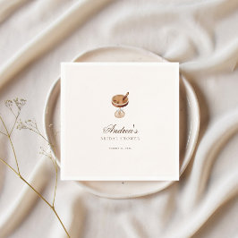 エスプレッソマティーニ コーヒーテーマ ブライダルシャワー パーティー スタンダードカクテルナプキン