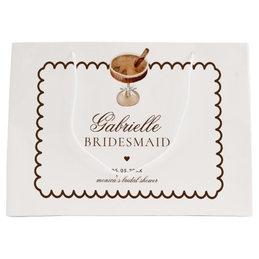 エスプレッソマティーニ コーヒー ブライズメイド 感謝 ラージペーパーバッグ (正面)
