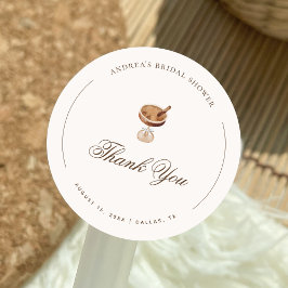 エスプレッソマティーニ コーヒー ブライダルシャワー 感謝 ラウンドシール