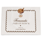 エスプレッソマティーニ コーヒー メイドオブオナー 感謝 ラージペーパーバッグ (正面)