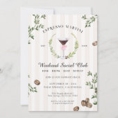 エスプレッソマティーニ ソーシャル クラブ | ブライズメイド パーティー 招待状 (正面)