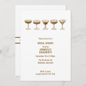 エスプレッソマティーニ ブライダルシャワーQRコード付き 招待状 (正面/裏面)