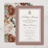 エスプレッソマティーニ ベイビー ブリューイング コーヒー ベイビー シャワー 招待状 (正面/裏面)