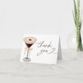 エスプレッソマティーニ ラブ イズ ブリュイング ブライズシャワー サンキューカード (正面)