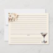 エスプレッソマティーニ レシピカード ブライダルシャワー 招待状 (裏面)