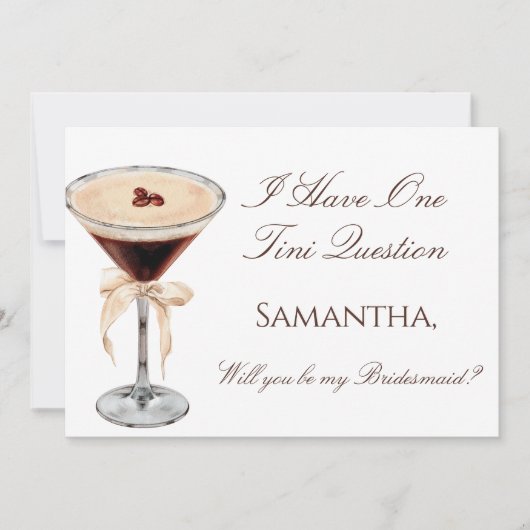 エスプレッソマティーニ 花嫁の伴娘 提案カード 招待状 (正面)