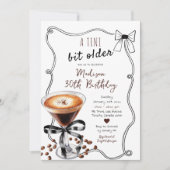 エスプレッソマルティニはビット高齢者誕生日 招待状 (正面)