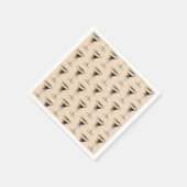 エスプレッソマルティニカクテルパターンブラウン誕生日 スタンダードカクテルナプキン (角)