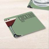 エスプレッソマルティニカクテルパーティー紙コースター スクエアペーパーコースター (アングル)