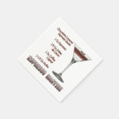 エスプレッソマルティニカクテルレシピアート スタンダードカクテルナプキン (角)