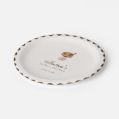 エスプレッソマルティニコーヒーテーマブライダルシャワーパーティー ペーパープレート (アングル)