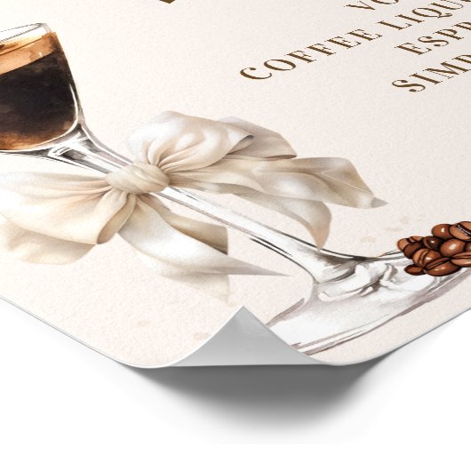 エスプレッソマルティーニのシグネチャーカクテル ポスター (角)