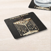 エスプレッソマルティーニカクテルアワー スクエアペーパーコースター (アングル)