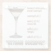 エスプレッソマルティーニカクテルレシピアート ガラスコースター (裏面)