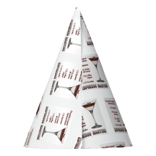 エスプレッソマルティーニカクテルレシピアート パーティーハット (裏面)