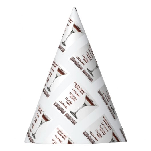 エスプレッソマルティーニカクテルレシピアート パーティーハット (正面)