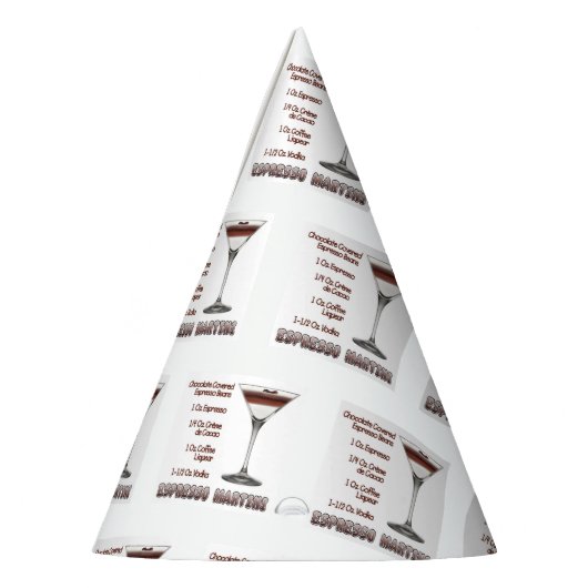エスプレッソマルティーニカクテルレシピアート パーティーハット (左)