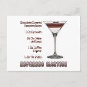 エスプレッソマルティーニカクテルレシピアート ポストカード (正面)