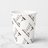 エスプレッソマルティーニカクテルレシピアート 紙コップ (正面)