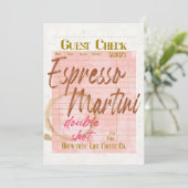 エスプレッソマルティーニゲストチェックレシートタイポグラフィ (スタンド正面)