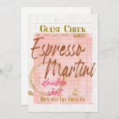 エスプレッソマルティーニゲストチェックレシートタイポグラフィ (正面/裏面)