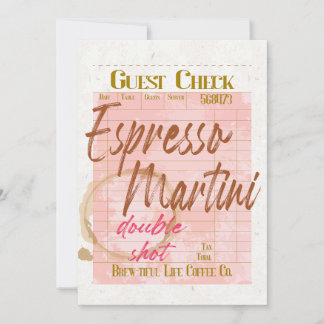 エスプレッソマルティーニゲストチェックレシートタイポグラフィ