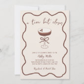 エスプレッソマルティーニハンドドロッドブライダルシャワー 招待状 (正面)