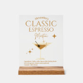 エスプレッソマルティーニバチェロレッテシグネチャードリンク アクリルサイン (正面)