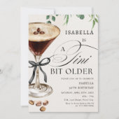 エスプレッソマルティーニビットオールドカクテル誕生日 招待状 (正面)