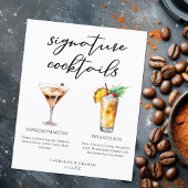 エスプレッソマルティーニピナコラダカクテルメニュー